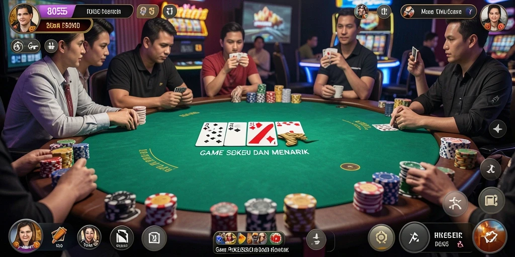 Tampilan gameplay seru di aplikasi poker 8055.