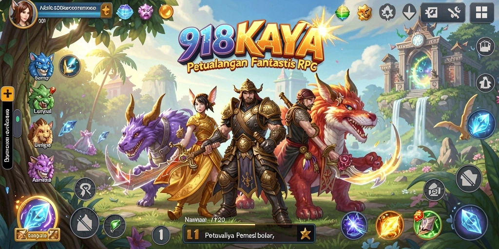 Tampilan gameplay menarik dalam petualangan RPG di 918KAYA.