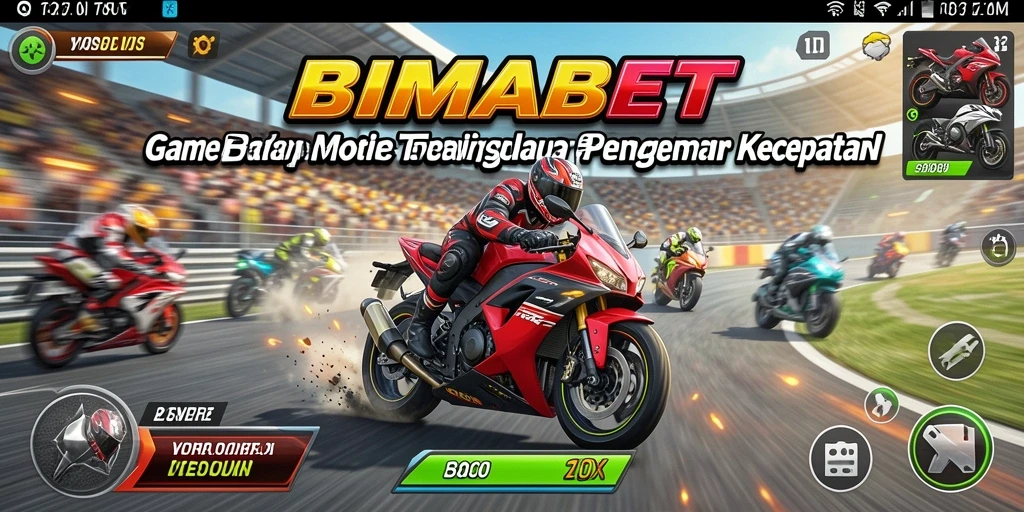 Tampilan aksi balap seru dalam game Motor Racing.