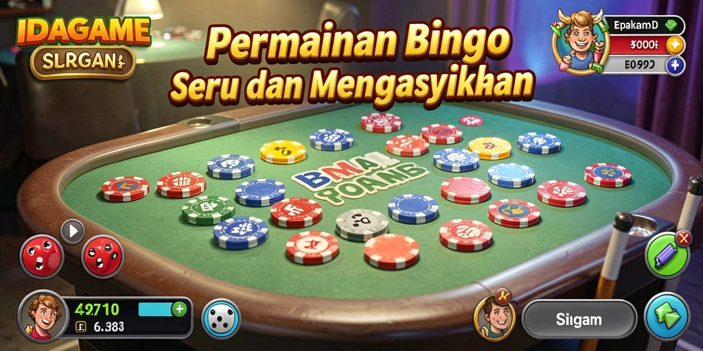 Tampilan gameplay Bingo yang seru dan interaktif di IDAGAME.