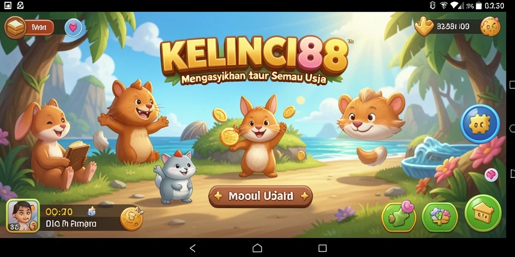 Tampilan gameplay KELINCI88 yang seru dengan kelinci menggemaskan.
