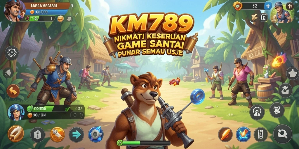 Tampilan gameplay KM789 yang seru dan penuh warna.