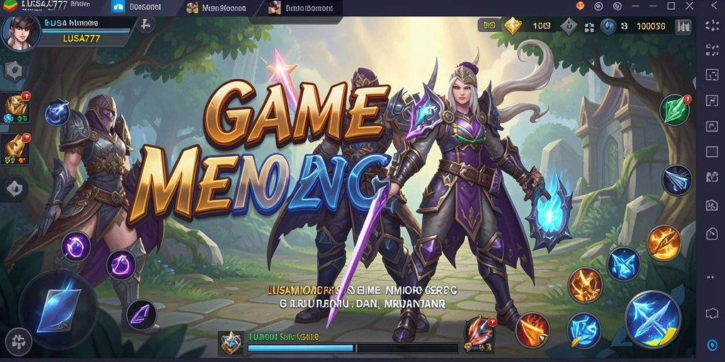 Screenshot gameplay LUSA777 yang menunjukkan pertempuran epik.