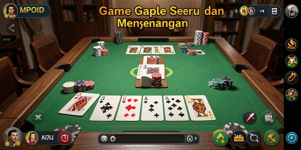 Tampilan gameplay Gaple yang seru dan interaktif di MPOID.