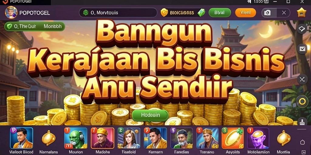 Screenshot utama POPOTOGEL menampilkan gameplay Tycoon yang seru.