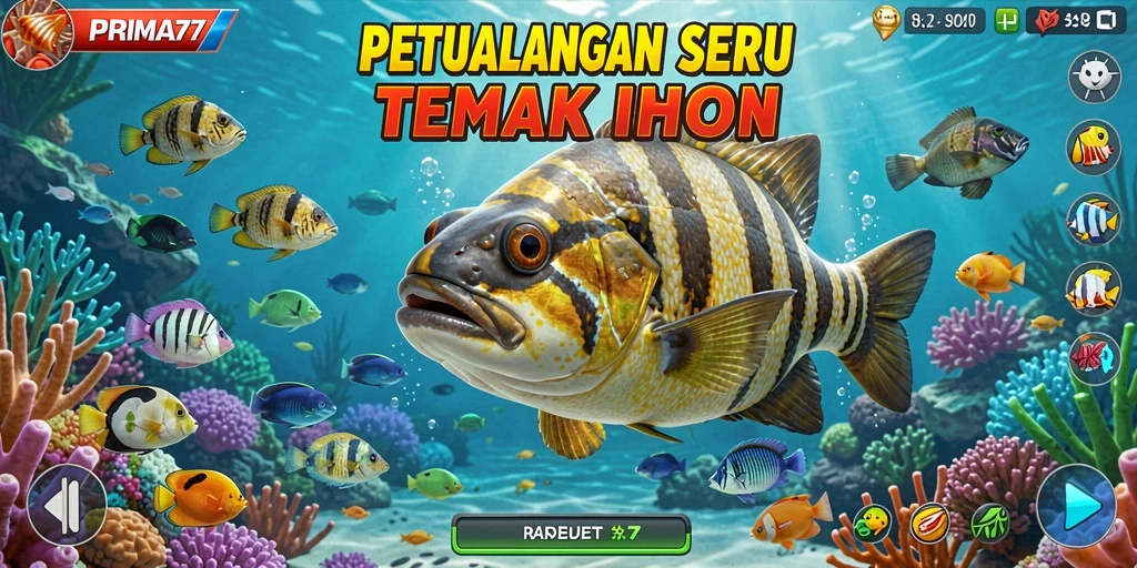 Tampilan gameplay seru dalam Tembak Ikan PRIMA77.