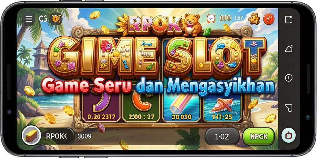 Tangkapan layar menampilkan gameplay seru RPOK dengan mesin slot yang menarik.