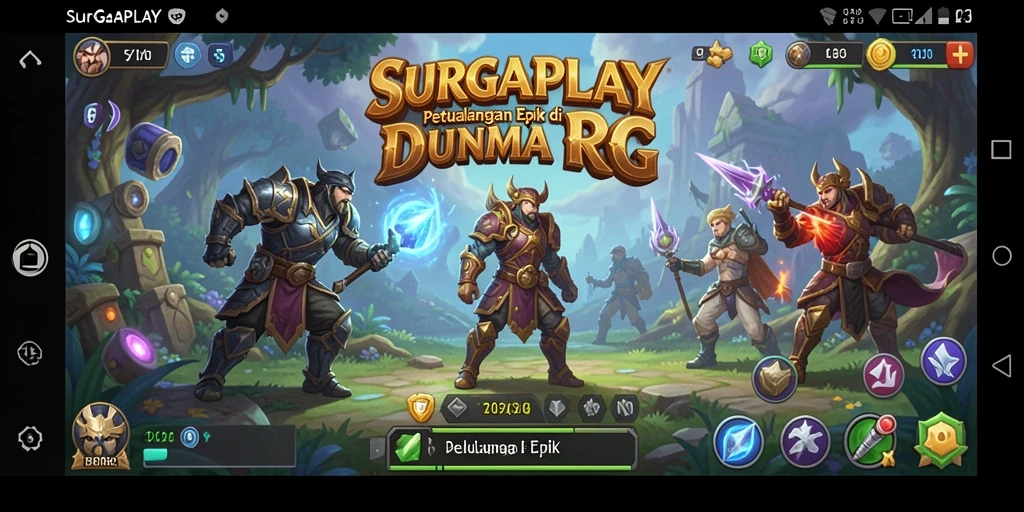 Tampilan menyenangkan dari gameplay RPG SURGAPLAY.